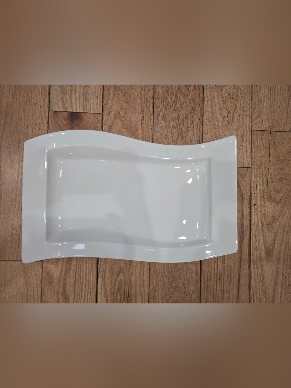 Villeroy & Boch NewWave XL Rectangular Serving Platter White Prem Porcelain 19"